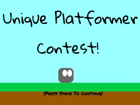 Closed unique platformer contest logo - community game development competition