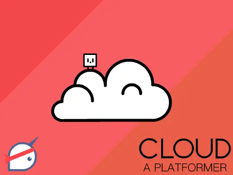 Cloud A Platformer logo cover featuring floating ice cream clouds and point collection mechanics