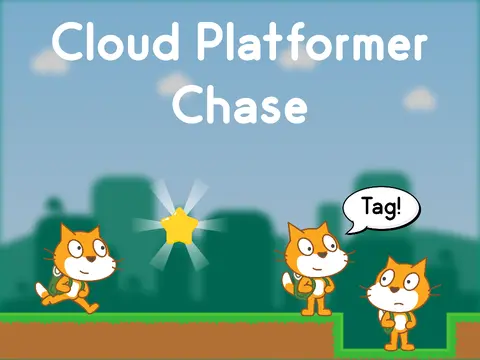Cloud Platformer Chase V.2 - Platformer Online Game