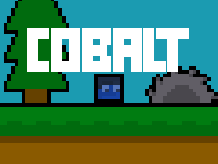 Logo for Cobalt Scrolling Platformer game featuring a cube