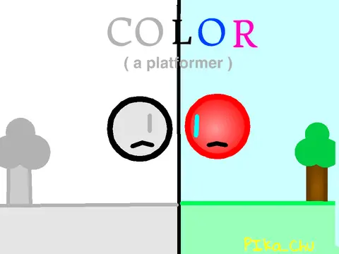 Color a Platformer v2 logo with black and white split theme