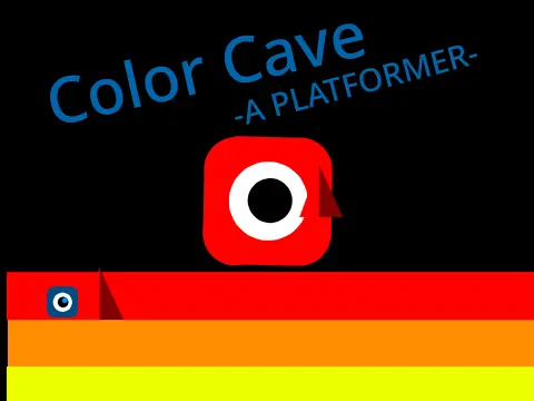 Color Colour Cave platformer logo cover with dynamic color theme