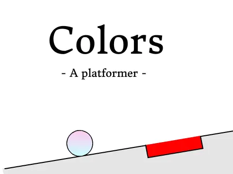 Colors platformer logo cover featuring level design with platform edge indicators