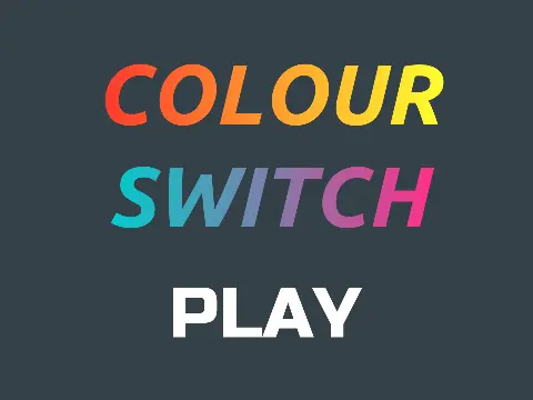 Colour Switch - A Platformer Game Logo