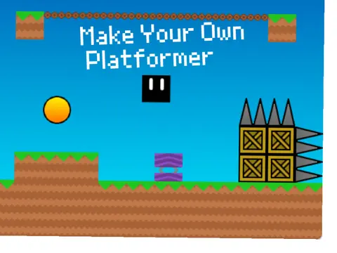 Creation platformer logo cover featuring level design interface and Mario Galaxy 2 music credit