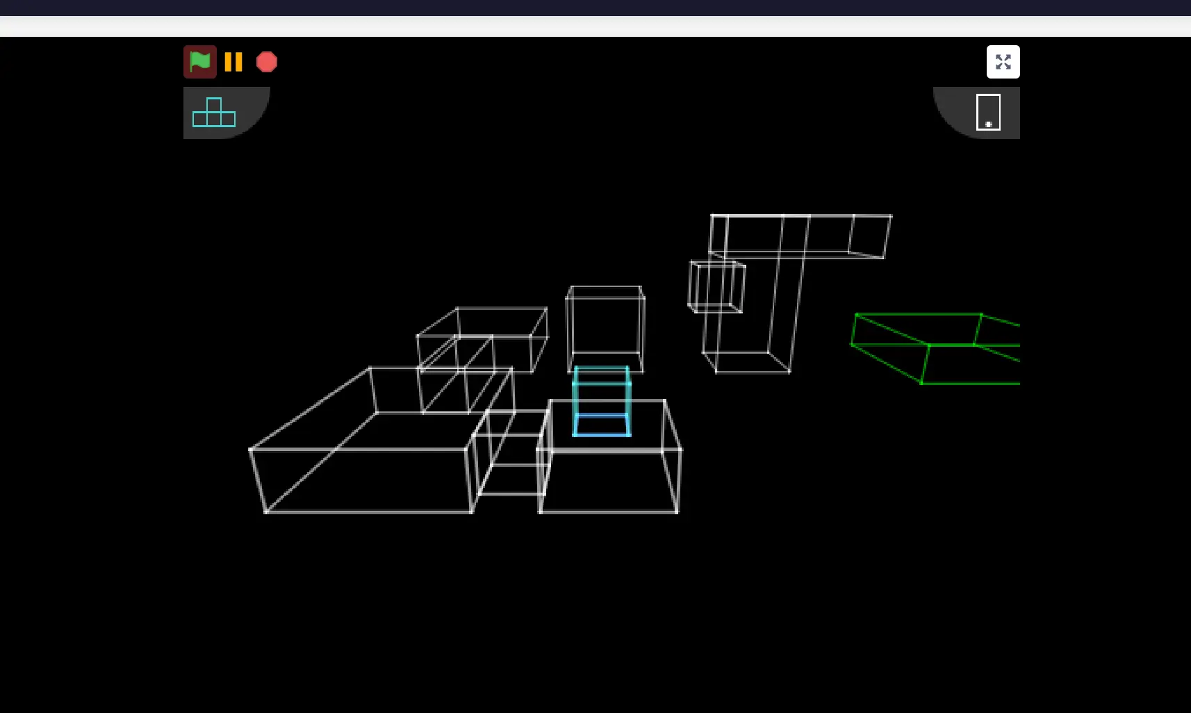 Cube 3D Platformer Home Screen