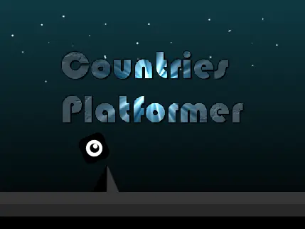Countries - A Platformer game logo cover featuring platformer obstacles and level design