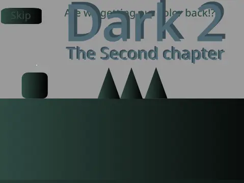 Dark 2 Mobile Friendly Platformer game logo, sequel to Dark platformer series on Scratch