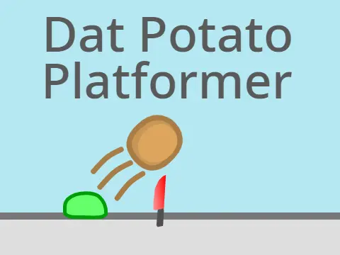 Dat Potato Platformer logo with potato character and mobile-friendly badge