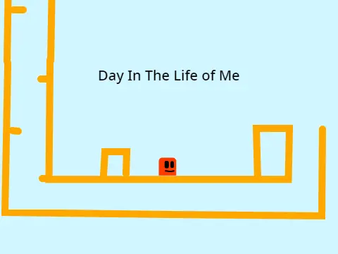 Day in the Life of Me scrolling platformer logo cover featuring platform art by skidsteerloader
