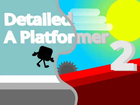 Detailed platformer part 2 logo - sequel to the viral Scratch platformer sensation