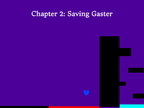 determination a platformer logo cover featuring Undertale Blue Soul and Monster Soul