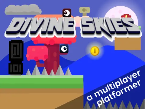 Divine Skies logo with celestial theme and multiplayer banner