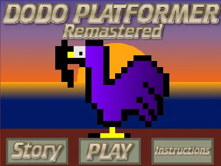 Dodo Platformer Remastered logo cover featuring dodo character and Earth Day theme
