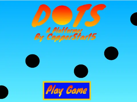 DOTS Platformer logo cover art with platform dots