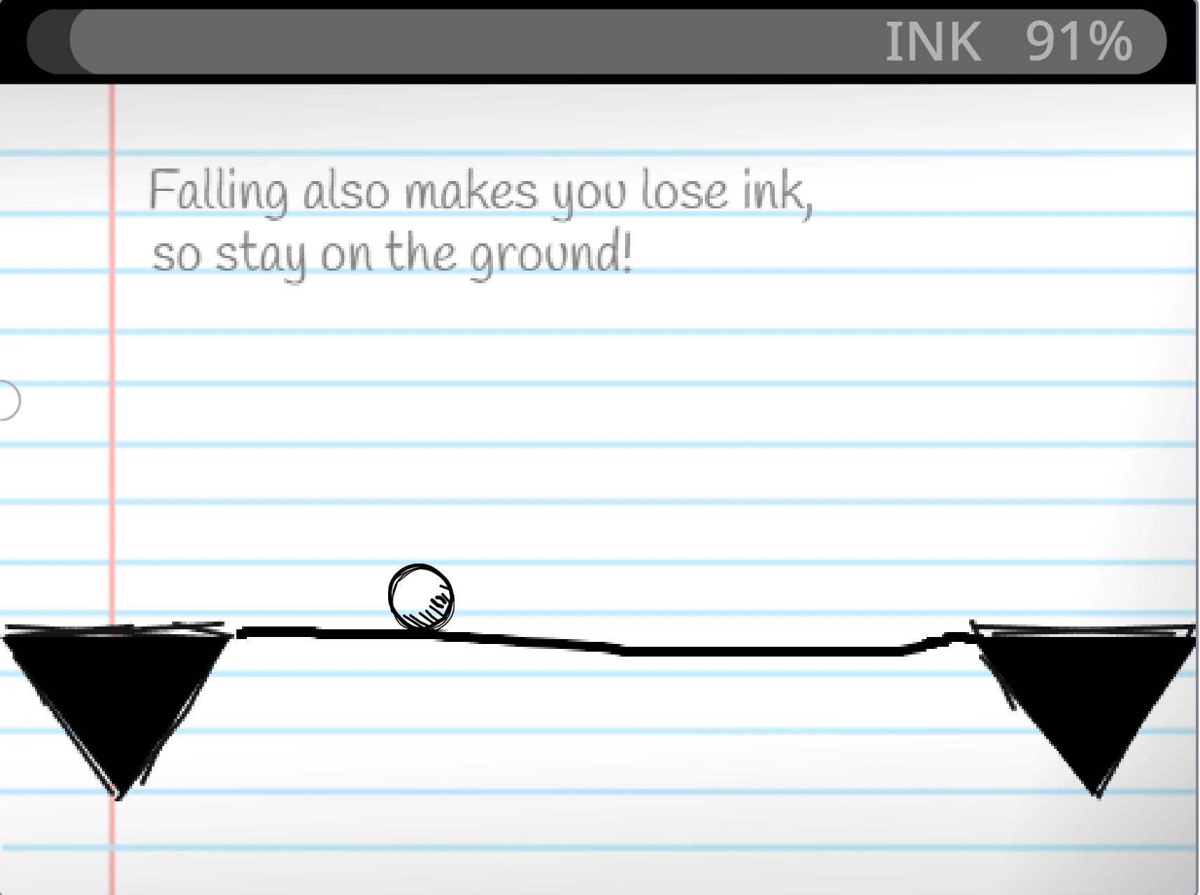 Stone character on drawn platforms in Draw the Platformer