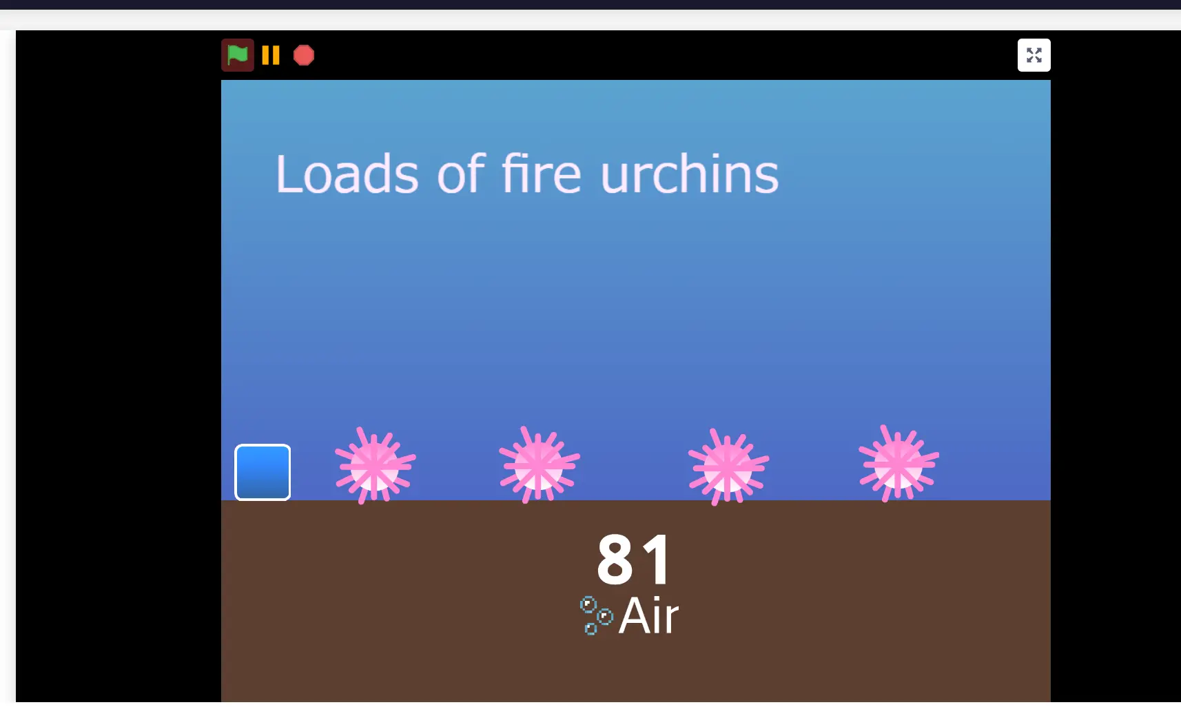 Drowning a Platformer Home Screen