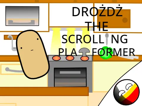 Drożdż scrolling platformer logo - Polish community platformer game