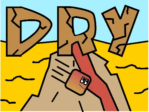 Dry platformer logo - simple physics platformer with water mechanics