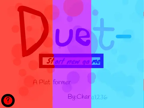Duet hard platformer game logo inspired by Duet app