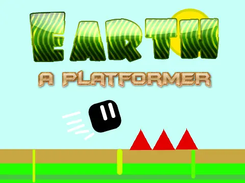 Earth platformer logo - planetary themed Scratch platformer