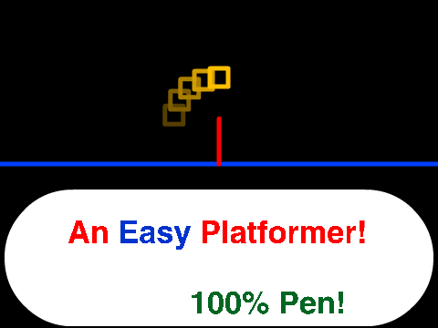 Easy Platformer Pen game logo featuring pen-drawn platformer art