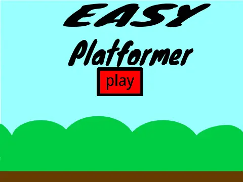 Easy Platformer v2 logo featuring green block and star secret spot