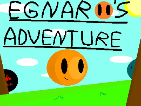Egnaro's Adventure game logo with platformer character Egnaro