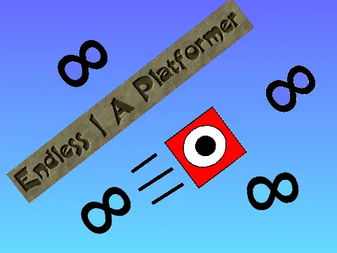 Endless platformer logo featuring infinite levels and French community recognition