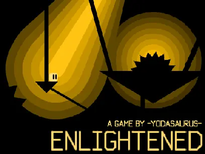 Enlightened platformer game logo representing cave and light theme