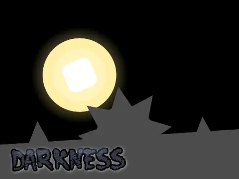 Entry darkness platformer logo featuring dark theme with spikes and lava hazards