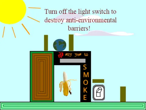 Environmental platformer logo cover featuring recycling and nature themes