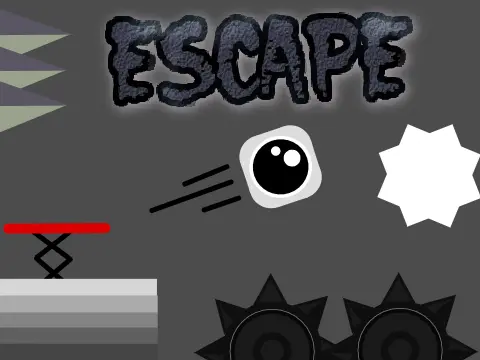 Escape A Platformer Game Character Avoiding Hazards