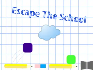 Escape The School multiplayer platformer logo featuring classroom escape theme with erasers and pencils