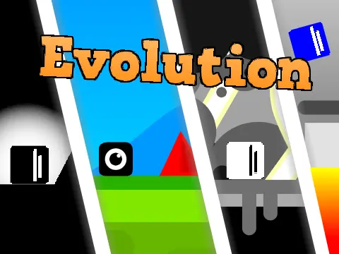 Evolution mobile platformer logo celebrating 5 years of Scratch game development by AsterixDavid