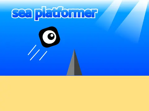 EX Sea Platformer Easy logo cover featuring Mr. Cube underwater