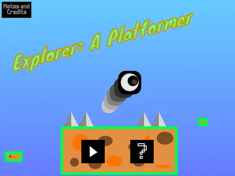 Explorer platformer logo cover featuring 20 levels and enemy encounters