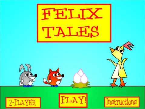 Felix Tales Platformer – Colorful platformer logo with Felix the Fox