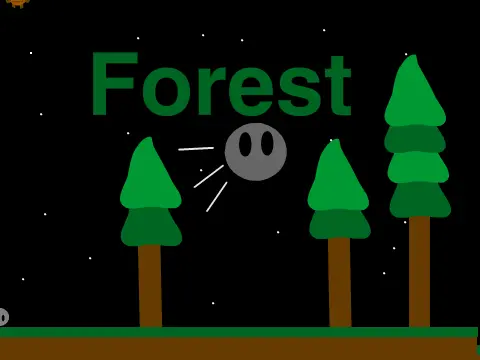 Forest A Platformer game logo featuring forest theme and platformer character