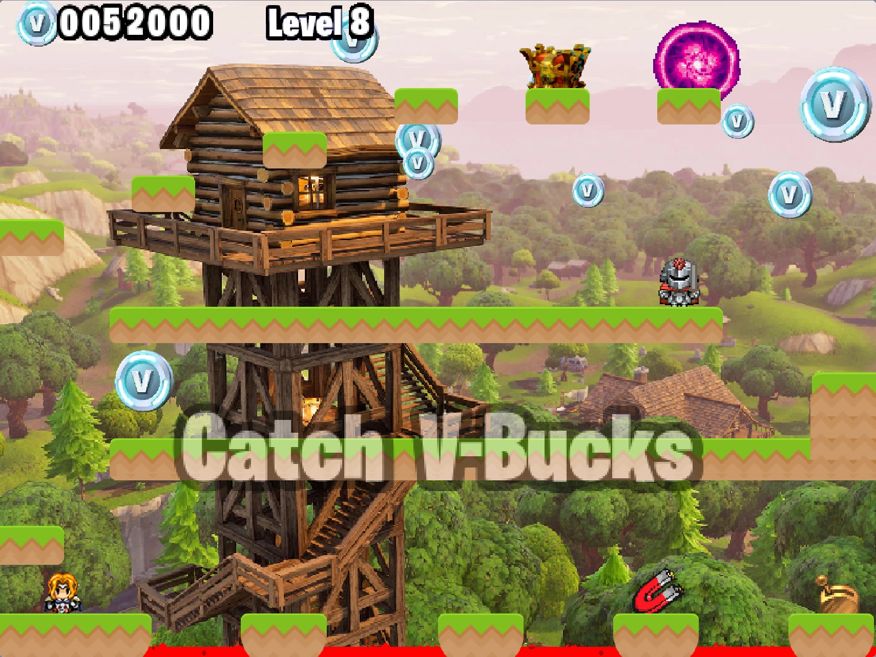 Fortnite Platformer gameplay screenshot 7 highlighting level design and colors