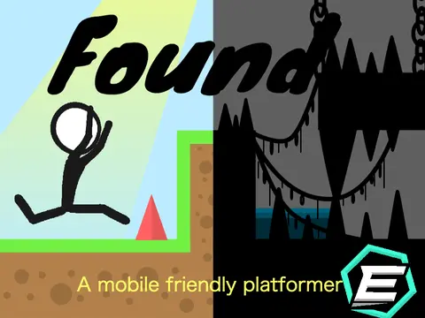 Logo for found a platformer minimalist stick figure game
