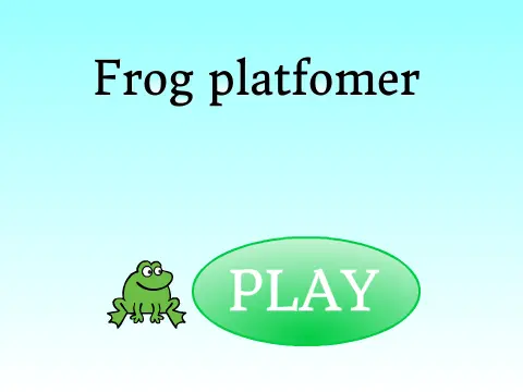 Frog Platformer game logo with Henry the frog