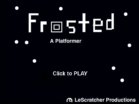 Frosted platformer logo - vintage snowball collection game