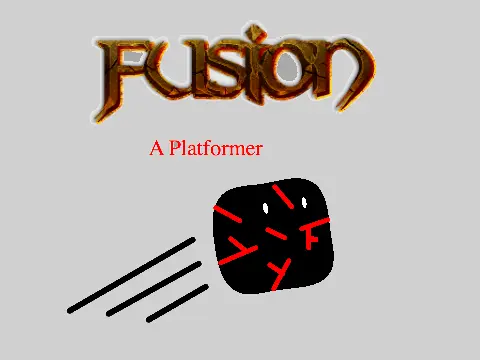 Fusion platformer logo - Firey the orange character adventure