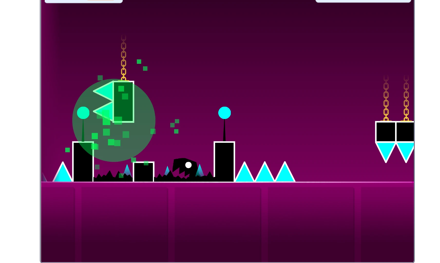 Geometry Dash Subzero Controls and Interface