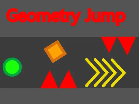 Geometry Jump Logo - A platformer game for kids