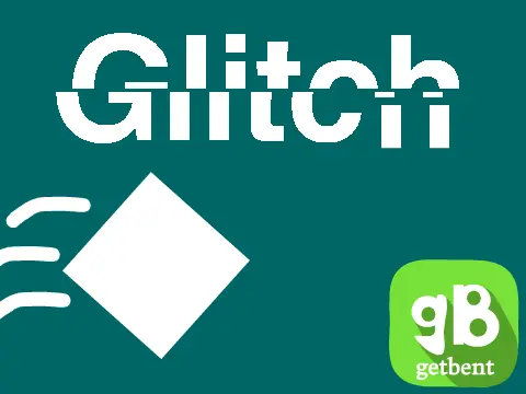 Glitch platformer logo - intentional bug and glitch design aesthetic