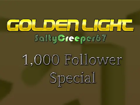 Golden Light 2.5D platformer logo celebrating 1000 followers with TheFatRat music