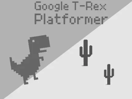 T-Rex character from Google Chrome platformer game