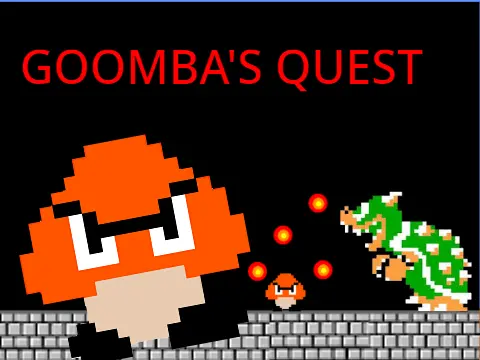 Goomba's Quest platformer logo - Goomba character in Mario-inspired adventure